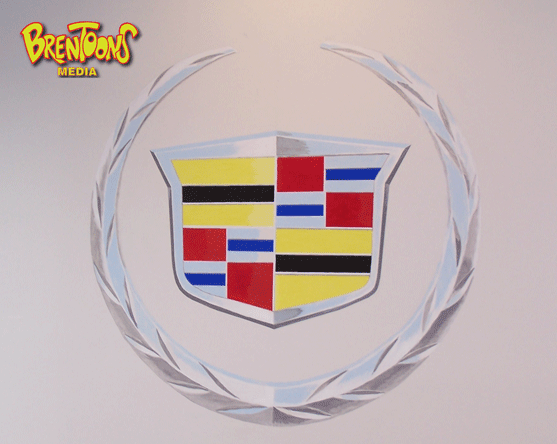 Hand-Painted Cadillac Emblem