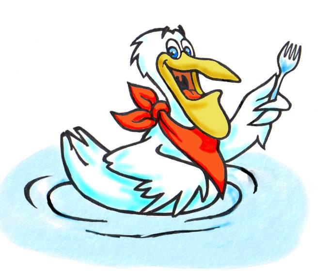 Cartoon Pelican for TAcky Jack's