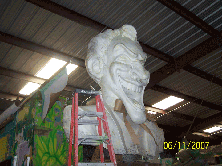 Joker float sculpture by Mirthco, Inc.