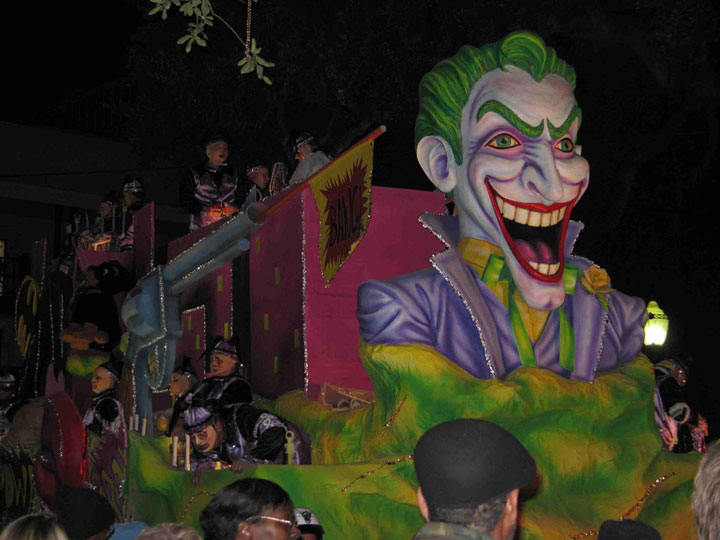 Joker Float Rolling in Mystic Stripers Parade