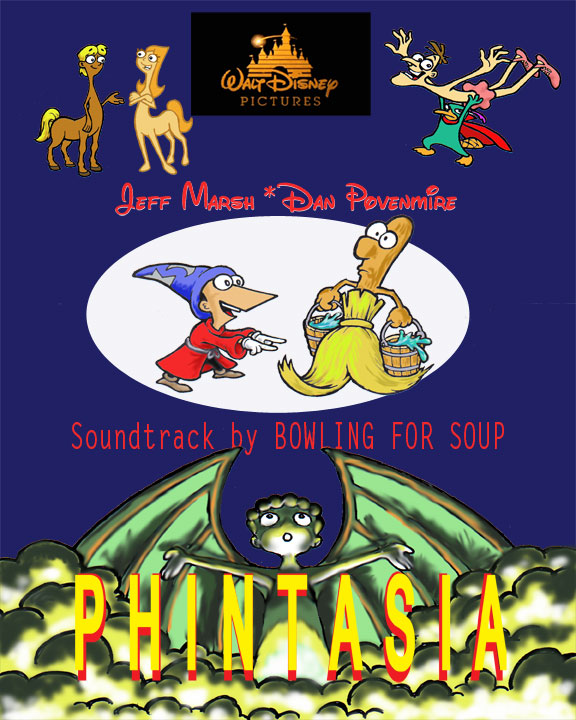 PHINTASIA Movie Poster by Brent Amacker (Phineas & Ferb (c)2009 Disney)