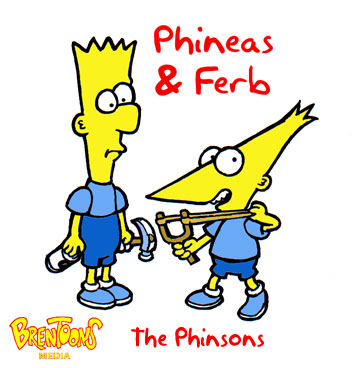 Disney's Phineas & Ferb as 'Simpsons'