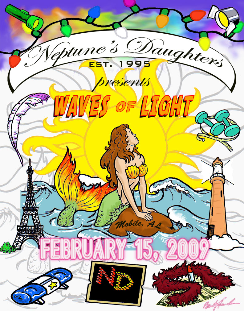2009 Neptune's Daughters Poster by Brent Amacker